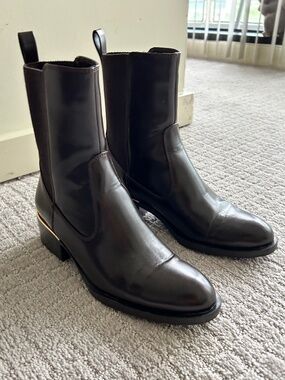 Zara brown midi boots
